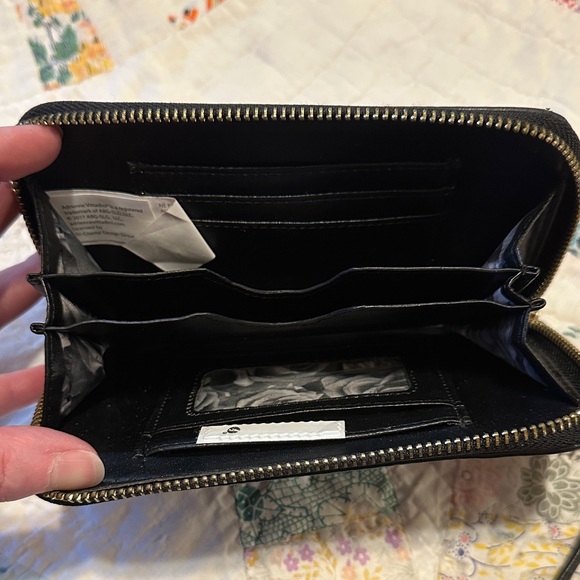 Adrienne Vittadini Black Leather Clutch - Picture 3 of 5